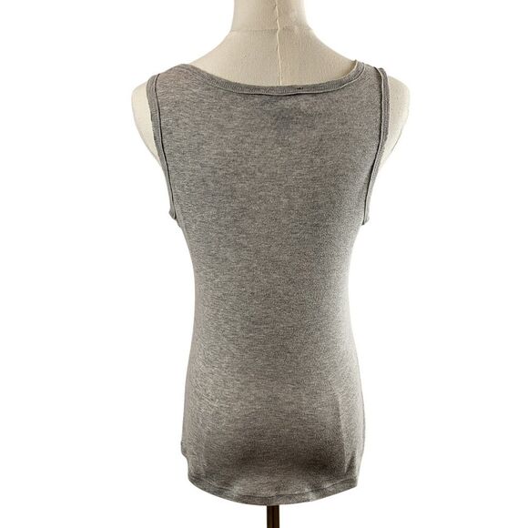 Steve Madden Small to Medium "Mad Crzy" Gray Tank Top Pink Yellow Blue Good - Picture 5 of 11